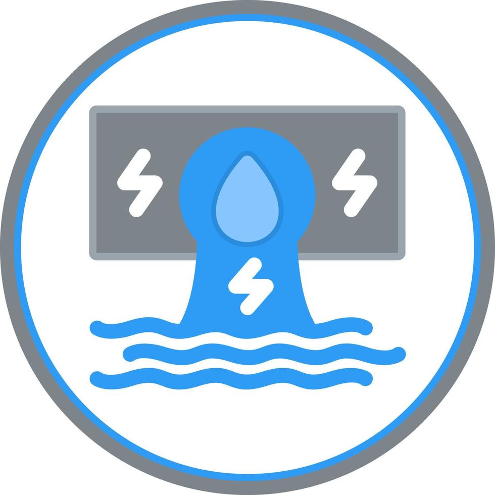 Hydroelectricity Flat Icon vector