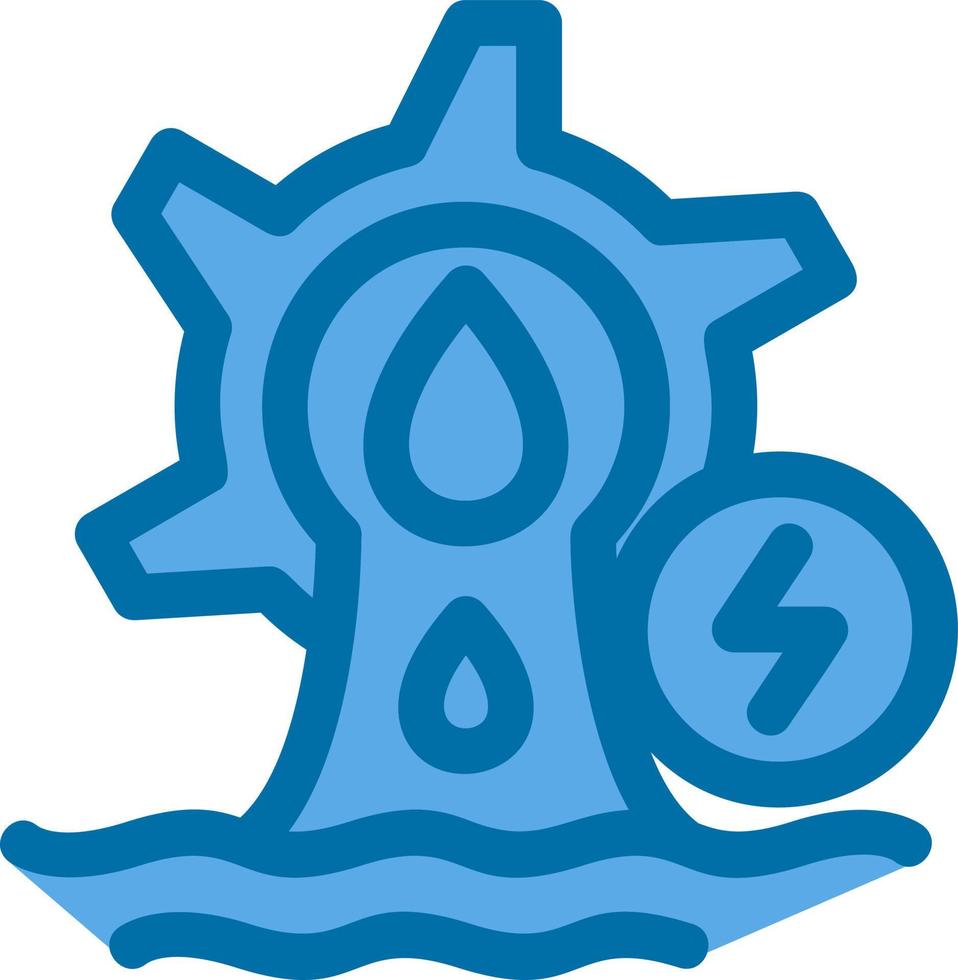 Hydro Power Flat Icon vector