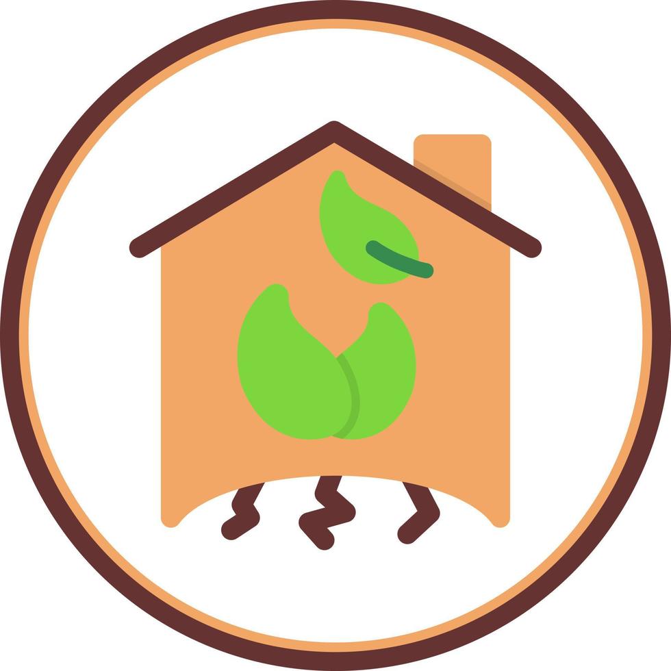 Green House Flat Icon vector
