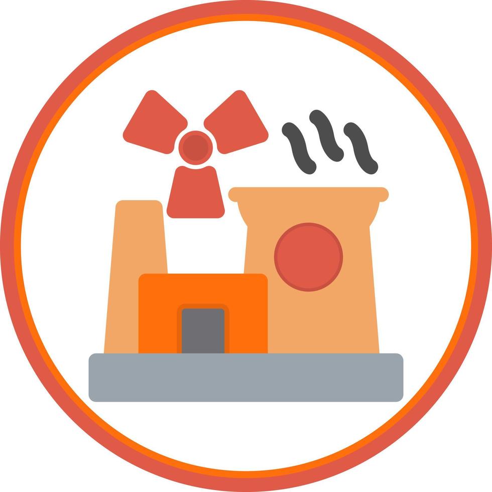 Nuclear Energy Flat Icon vector
