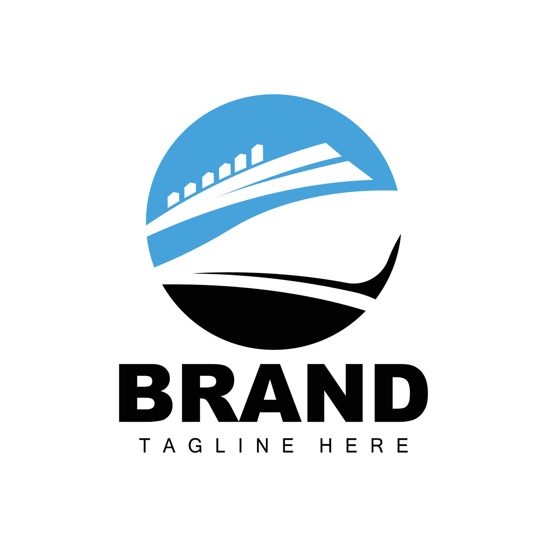 Ship Logo, Ocean Transport Vector, And Cruise Ship, Cargo, Logistics ...