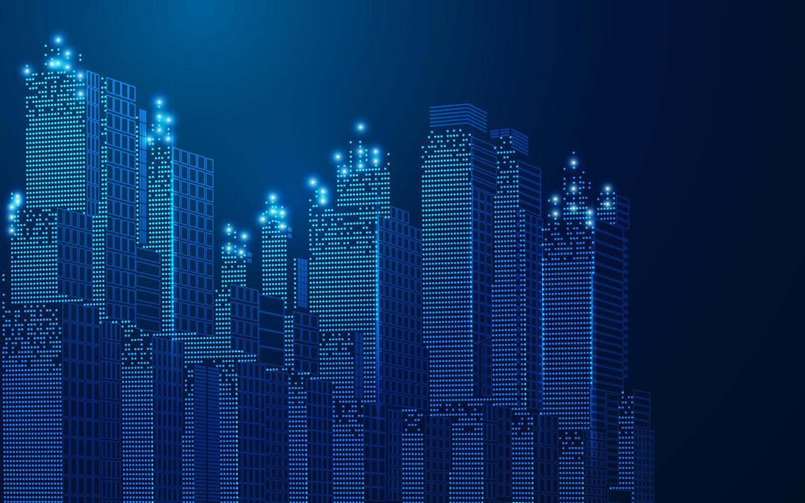 cyber city tech vector