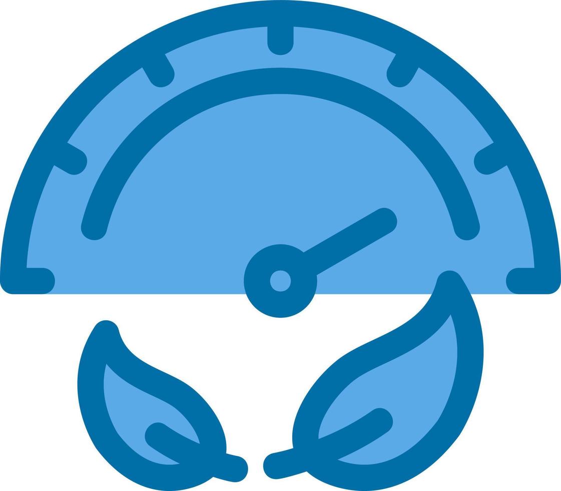 Eco Gauge Flat Icon vector