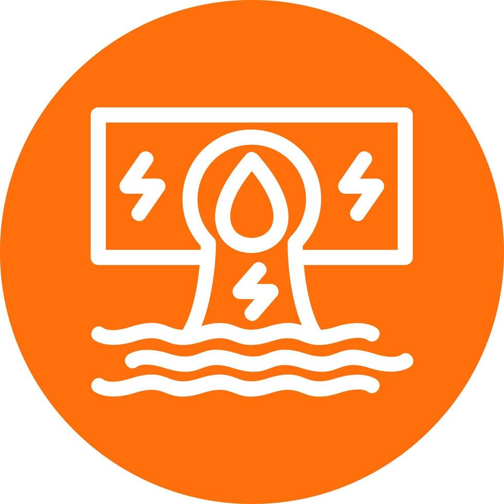 Hydroelectricity Flat Icon vector