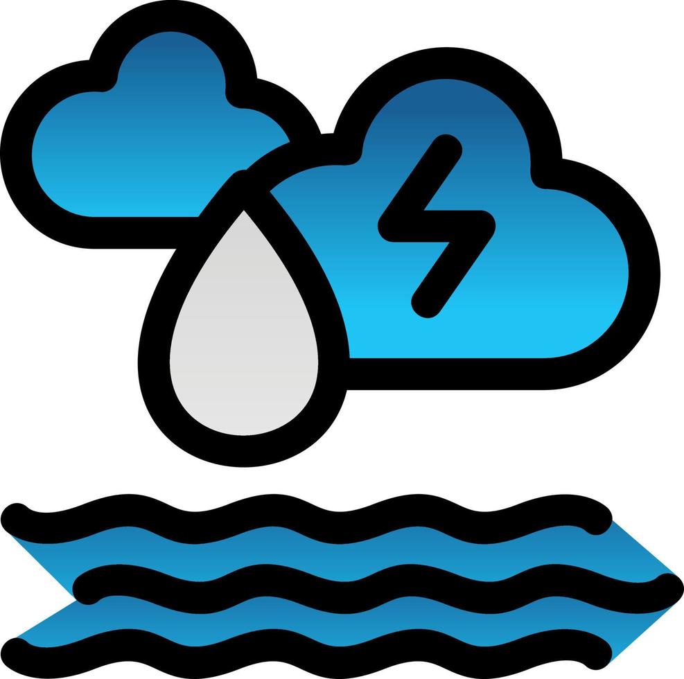 Ocean Energy Flat Icon vector