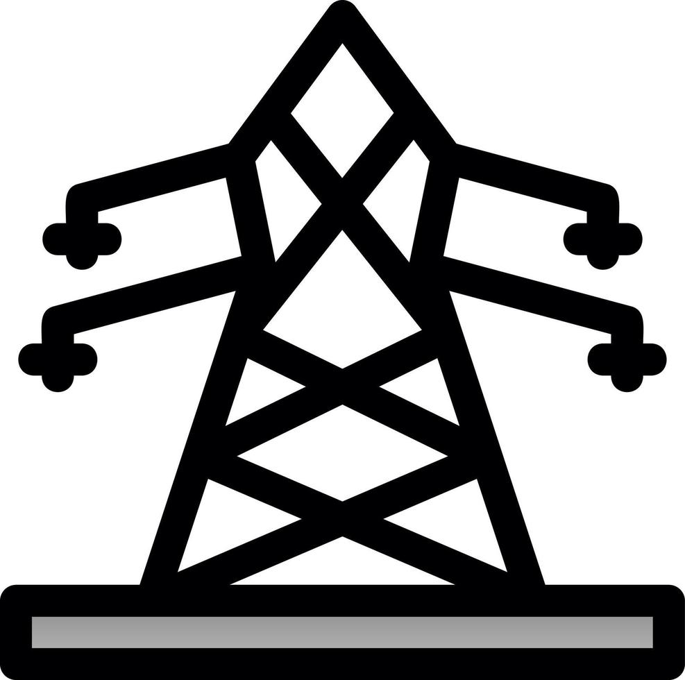 icono plano de la torre eléctrica vector