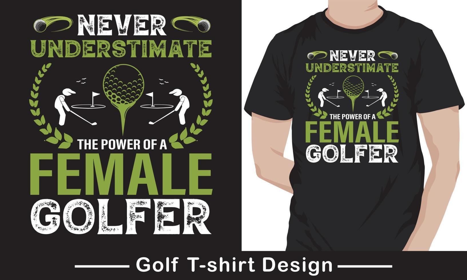 Golf T-shirt Design Graphic Template Pro Vector