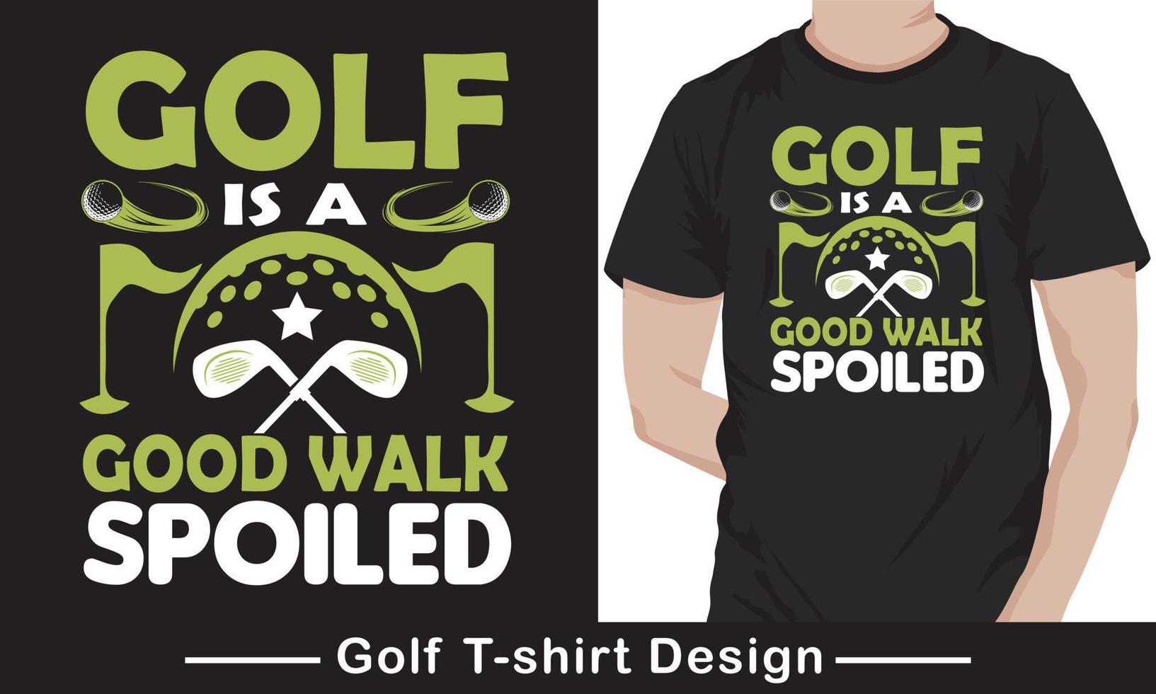 Golf T shirt design template, vintage, typography Pro Vector