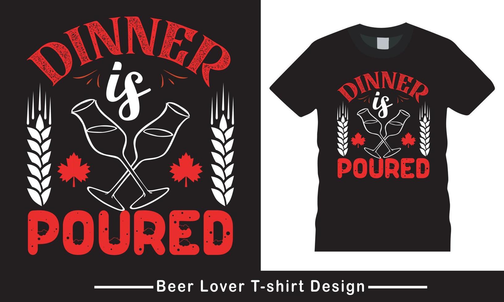 tipografía de cerveza ilustración de letras vectoriales diseño de camiseta vintage para imprimir pro vector