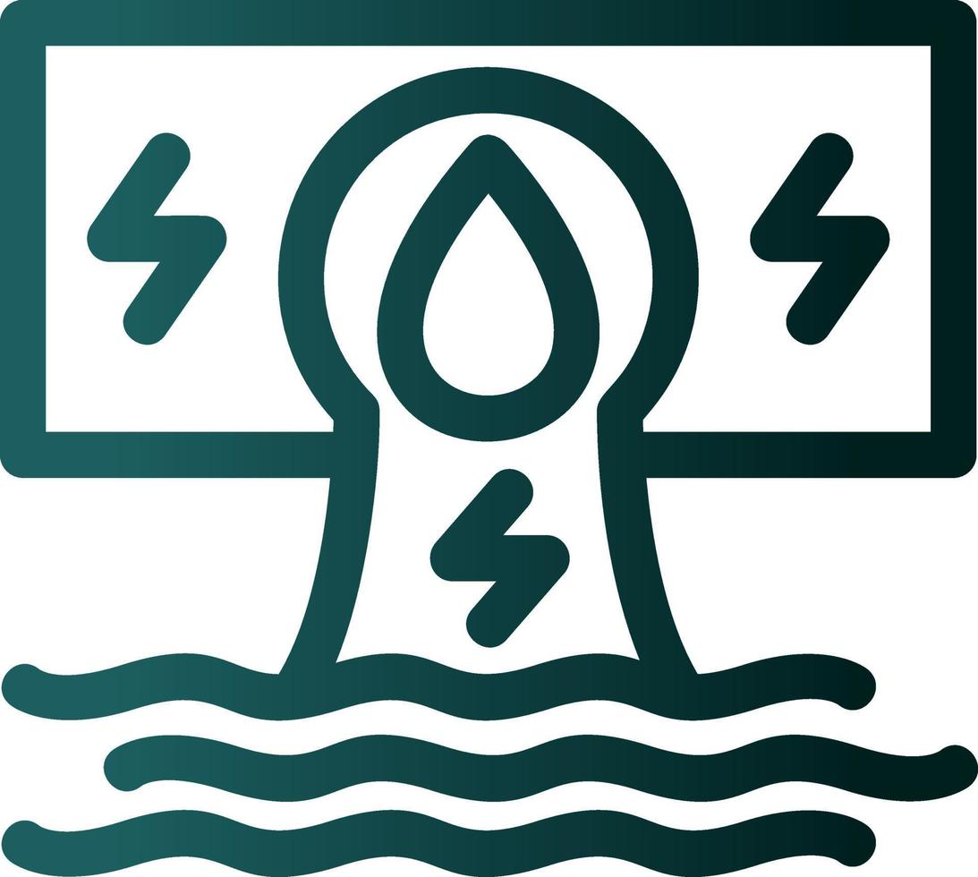 Hydroelectricity Flat Icon vector