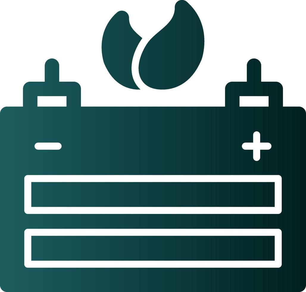 Bio Battery Flat Icon vector