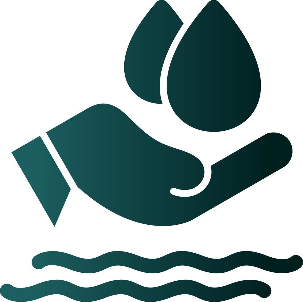 Save Water Flat Icon vector