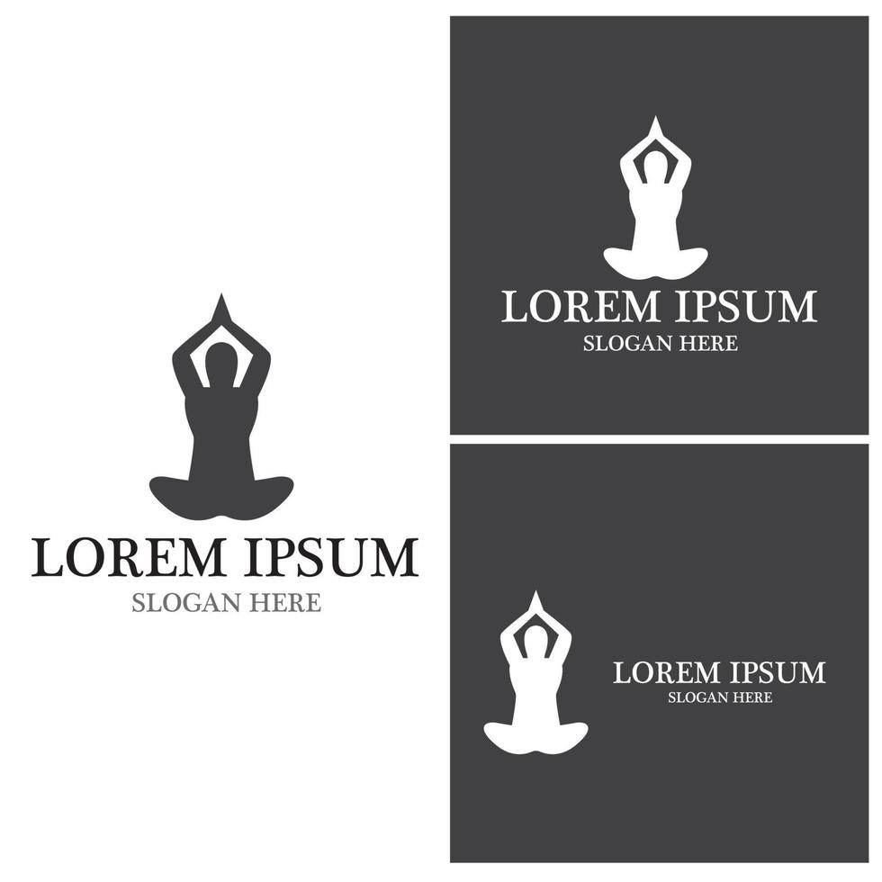 yoga, gente, logotipo, vector, ilustración vector