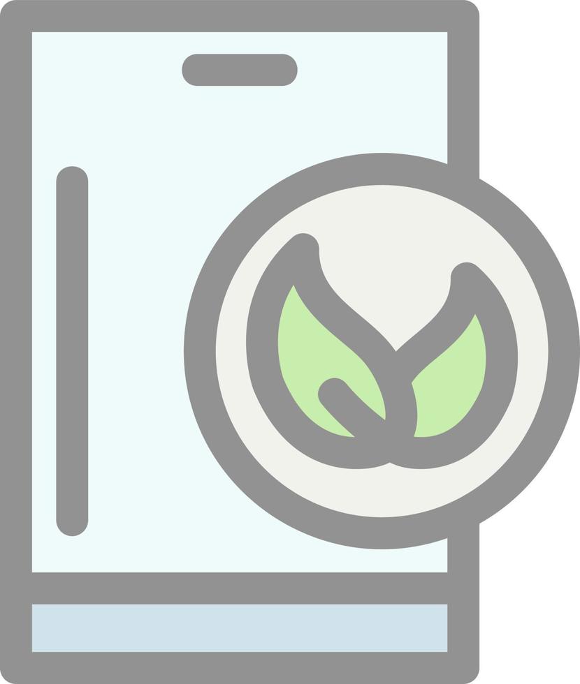 Eco Smartphone Flat Icon vector