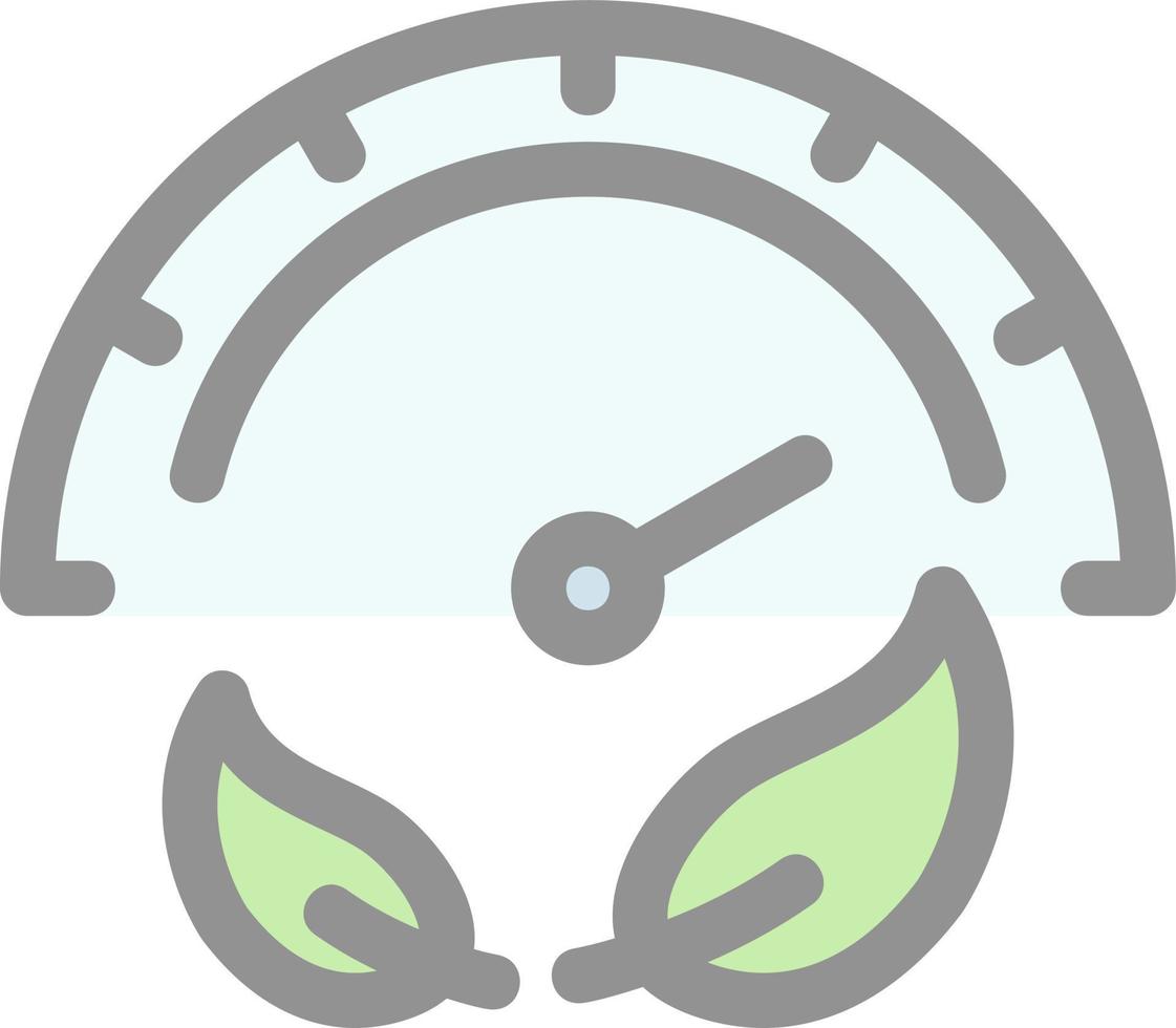 Eco Gauge Flat Icon vector