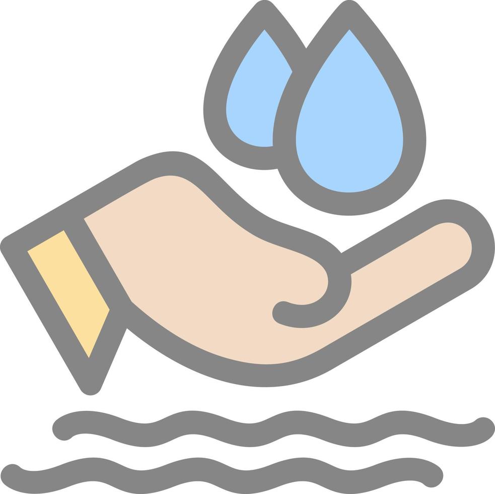 ahorrar agua icono plano vector