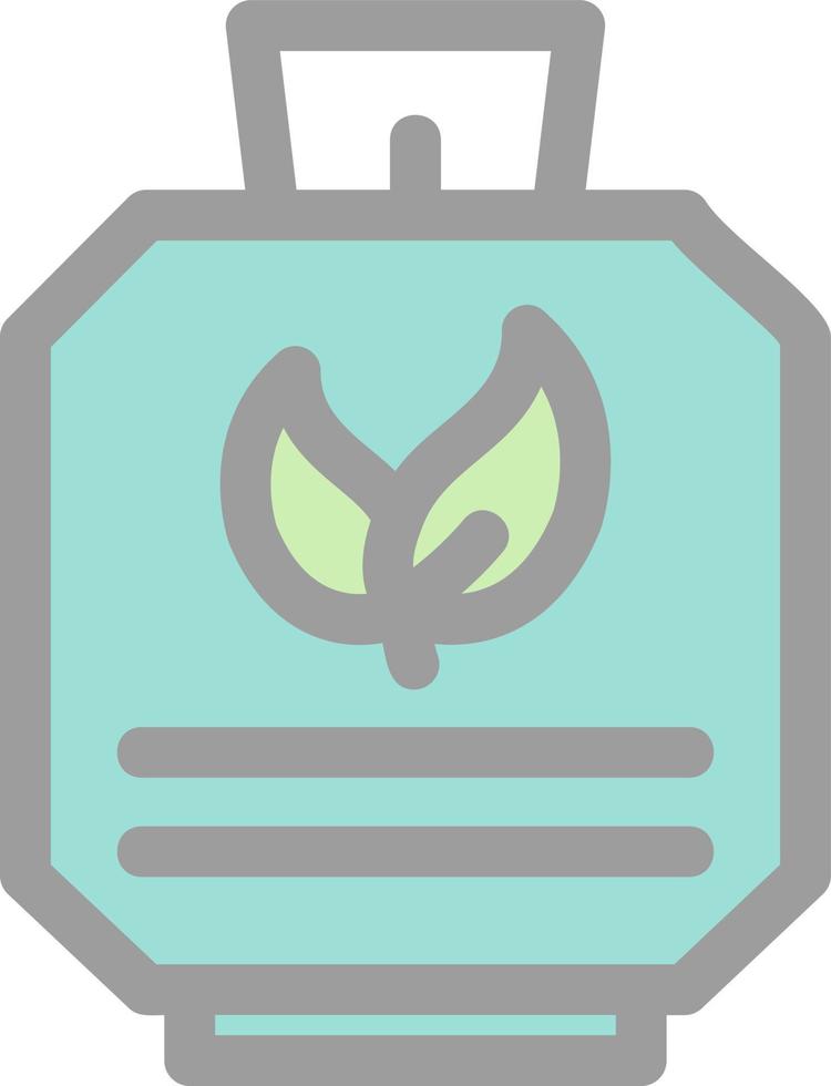 Biogas Cylinder Flat Icon vector