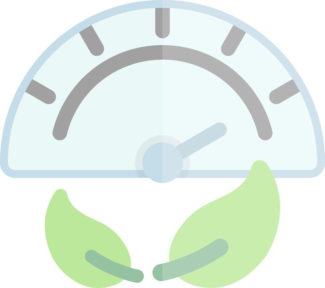 Eco Gauge Flat Icon vector