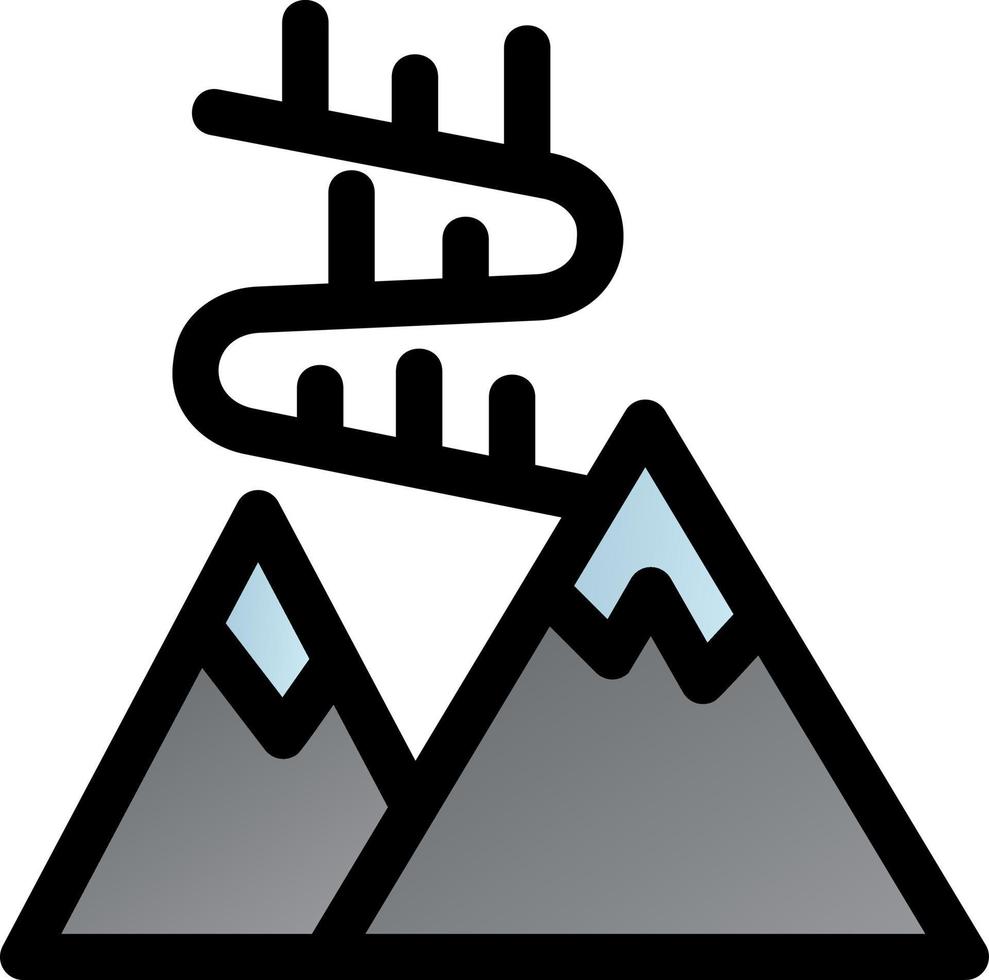 Aurora Borealis Glyph Icon vector