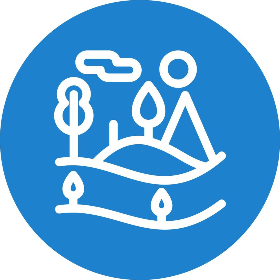 Forest Landscape Glyph Icon vector