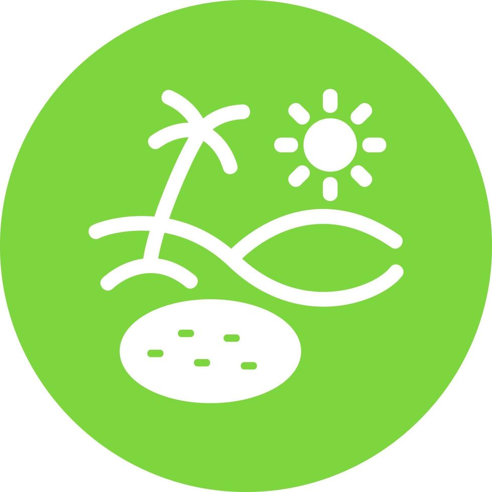 Oasis Glyph Icon vector
