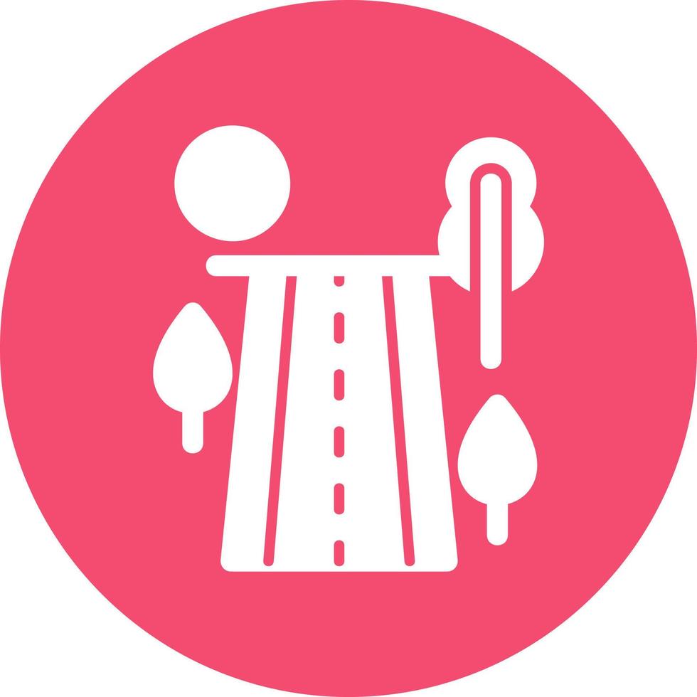 Road Landscape Glyph Icon vector