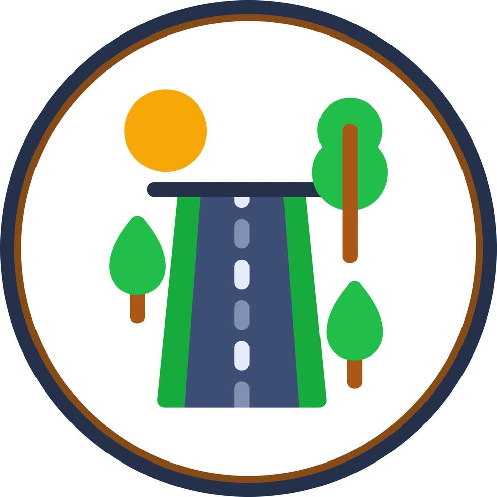 Road Landscape Glyph Icon vector