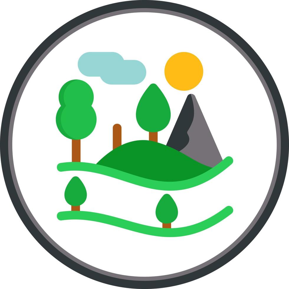 Forest Landscape Glyph Icon vector