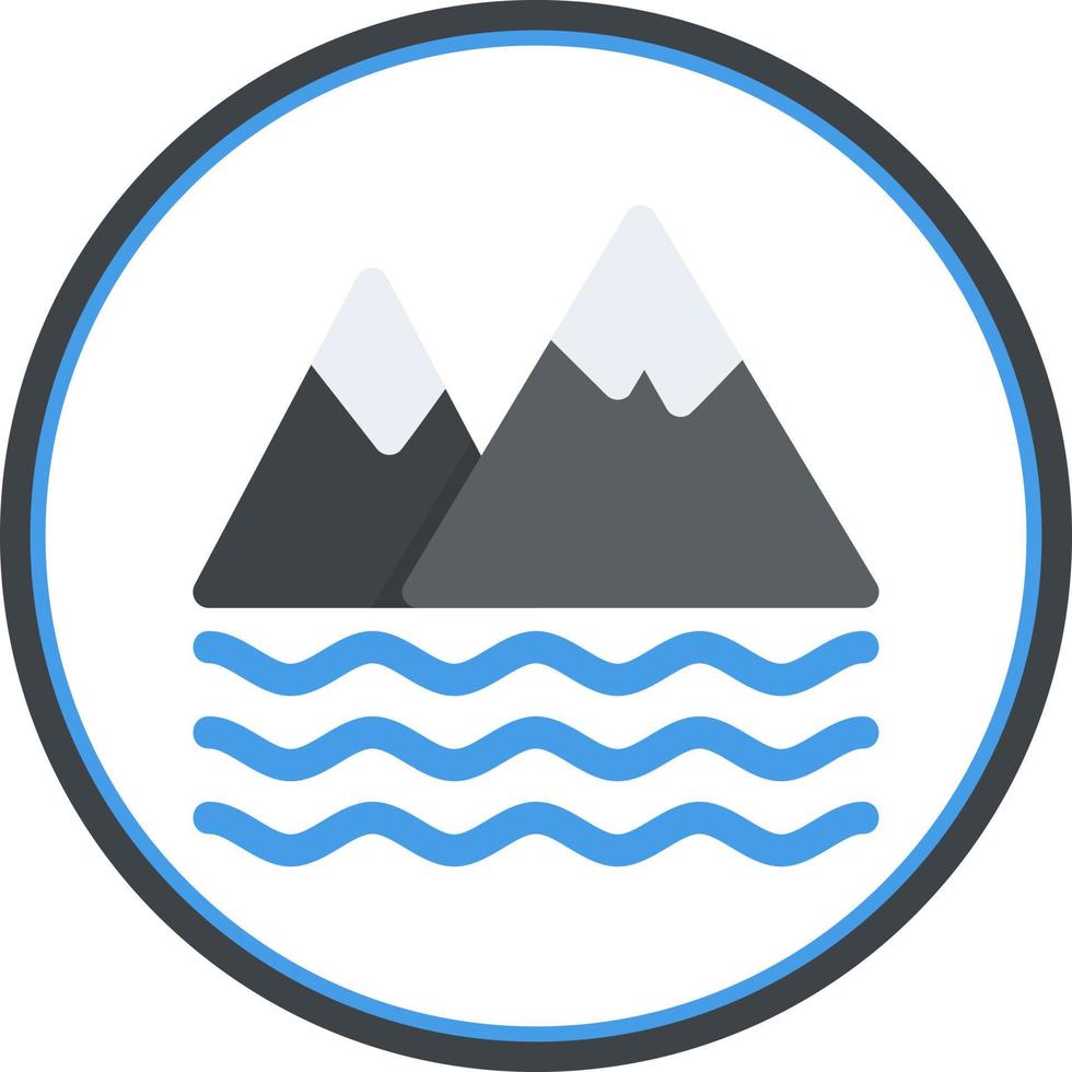Bay Landscape Glyph Icon vector