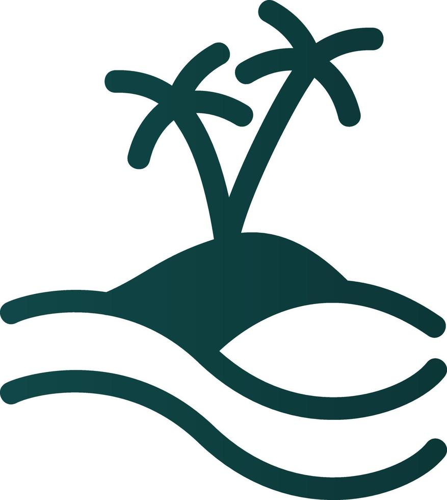 Pine Trees Landscape Glyph Icon vector