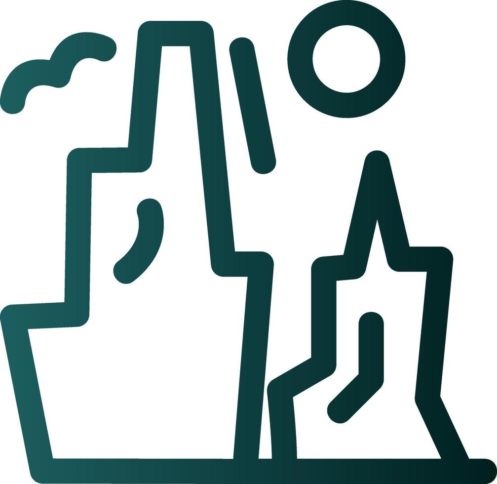 Grand Canyon Glyph Icon vector