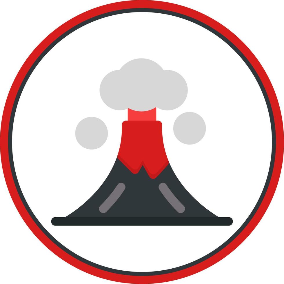 icono de glifo de paisaje de volcán vector