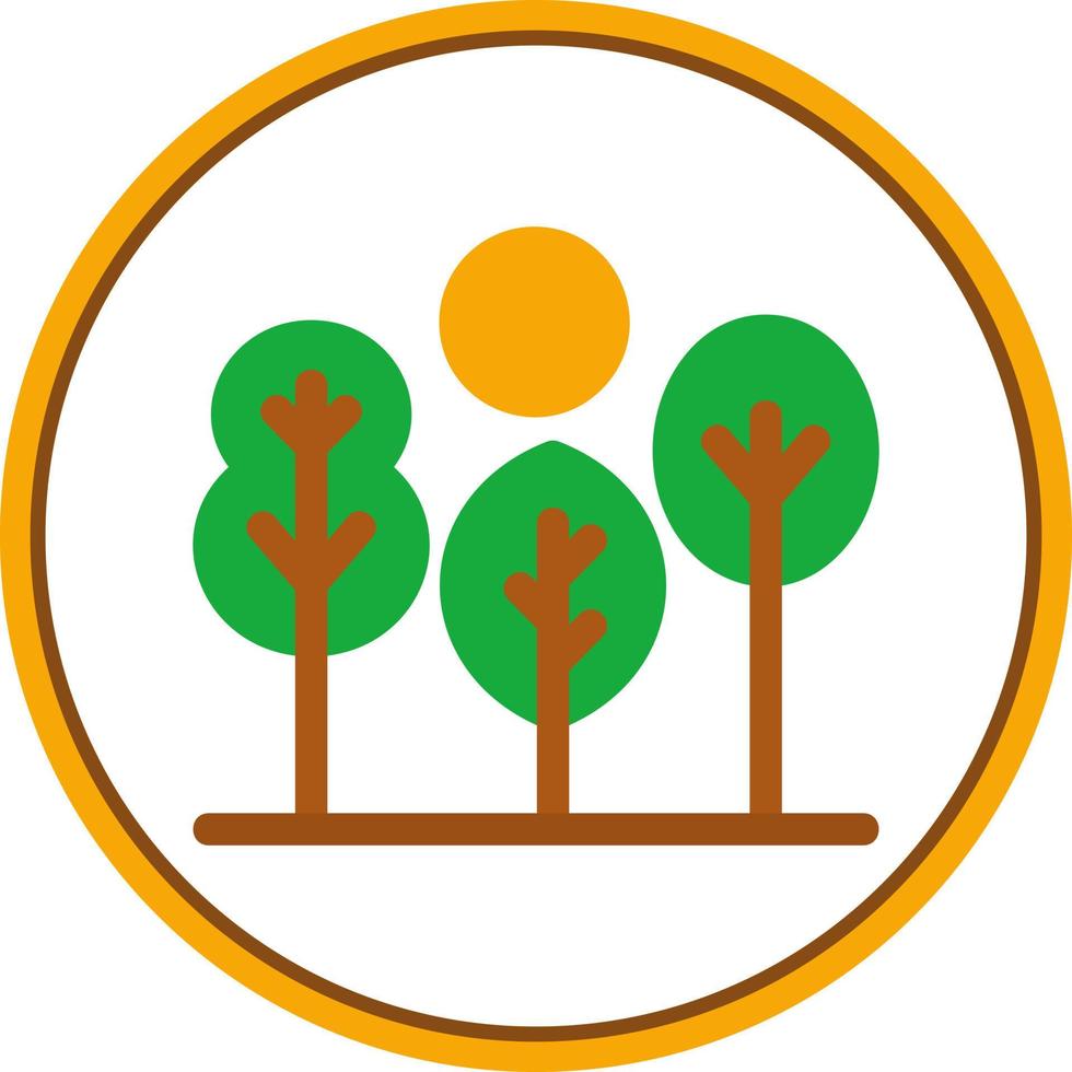 Tree Landscape Glyph Icon vector