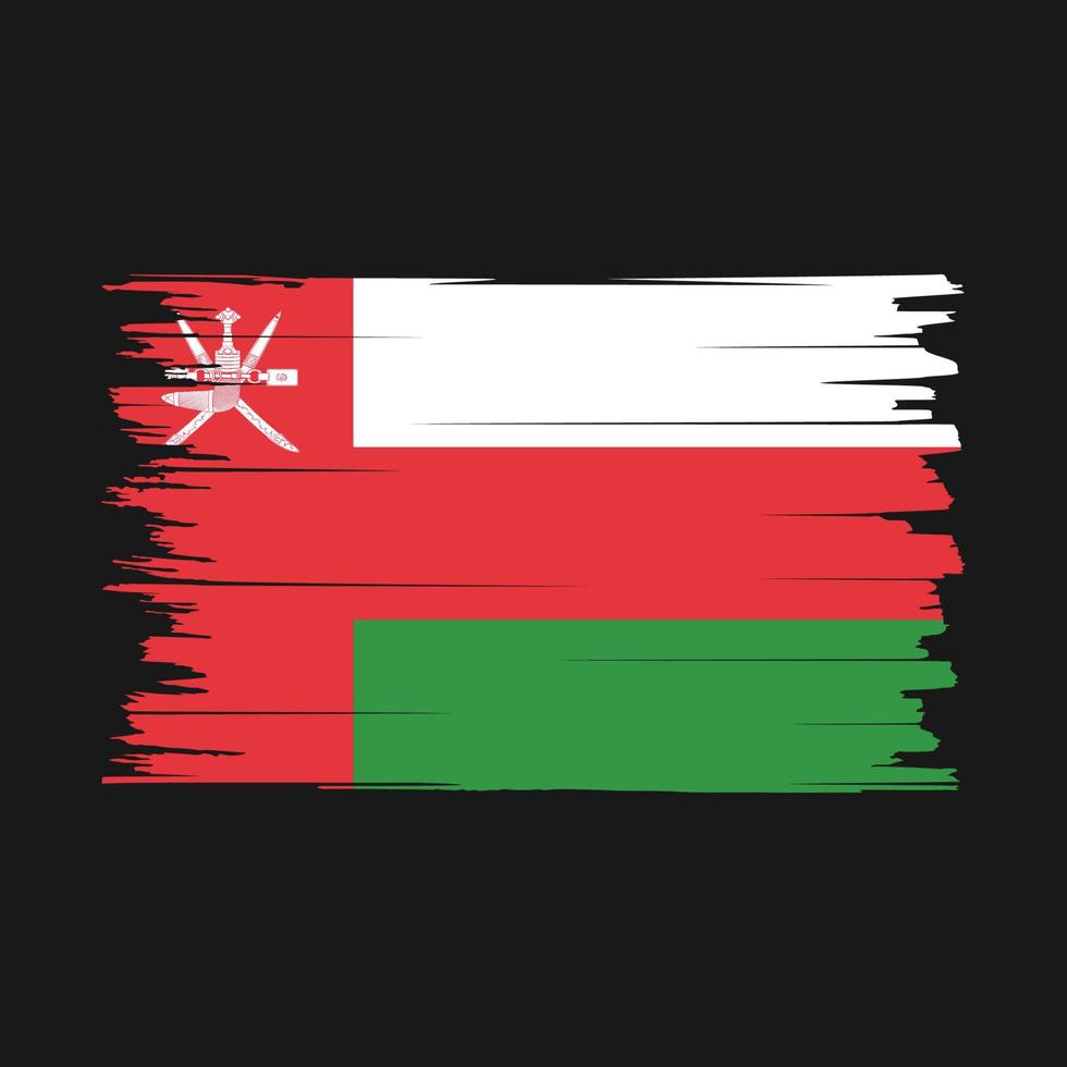 Oman Flag Brush Vector