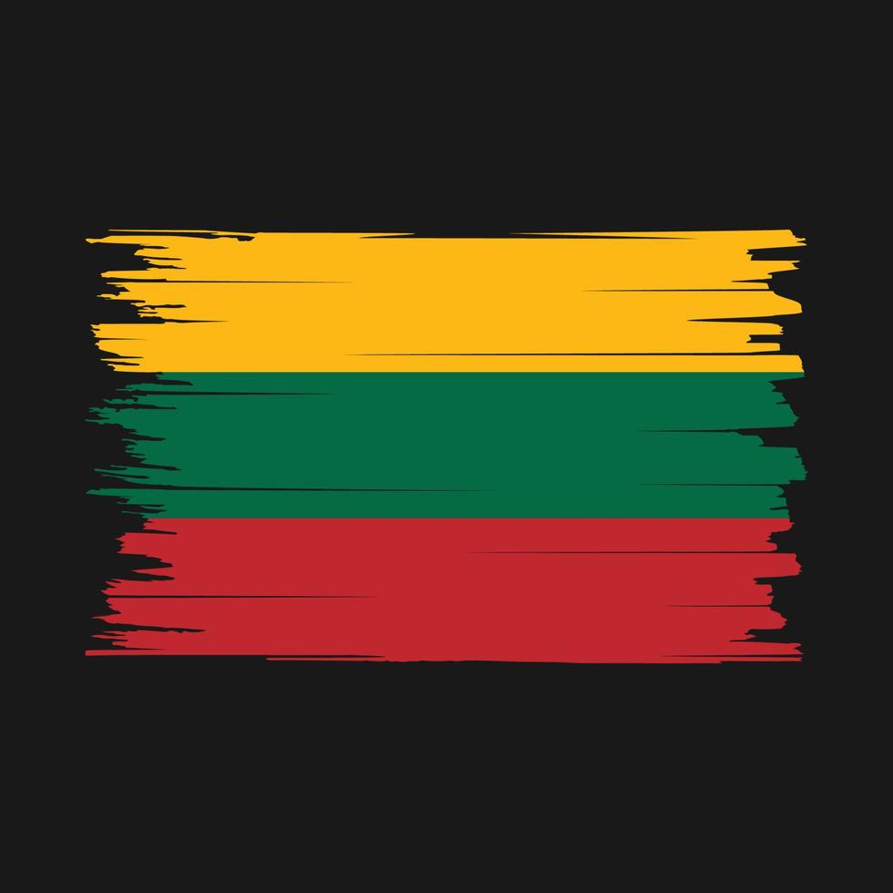Lithuania Flag Brush Vector