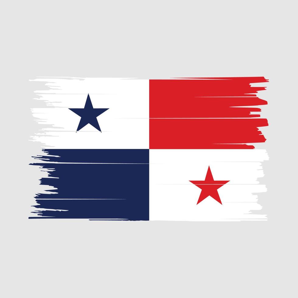 vector de pincel de bandera de panamá