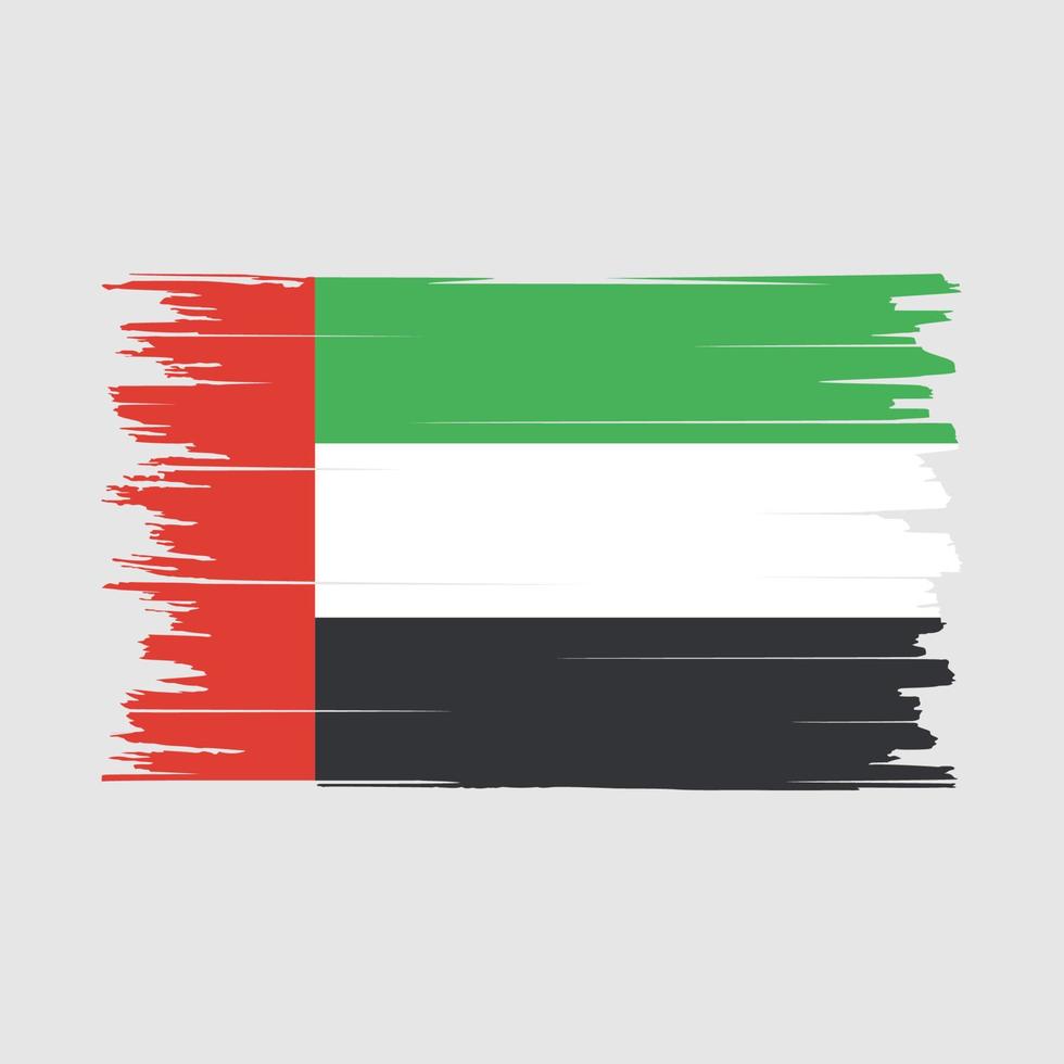 United Arab Emirates Flag Brush Vector