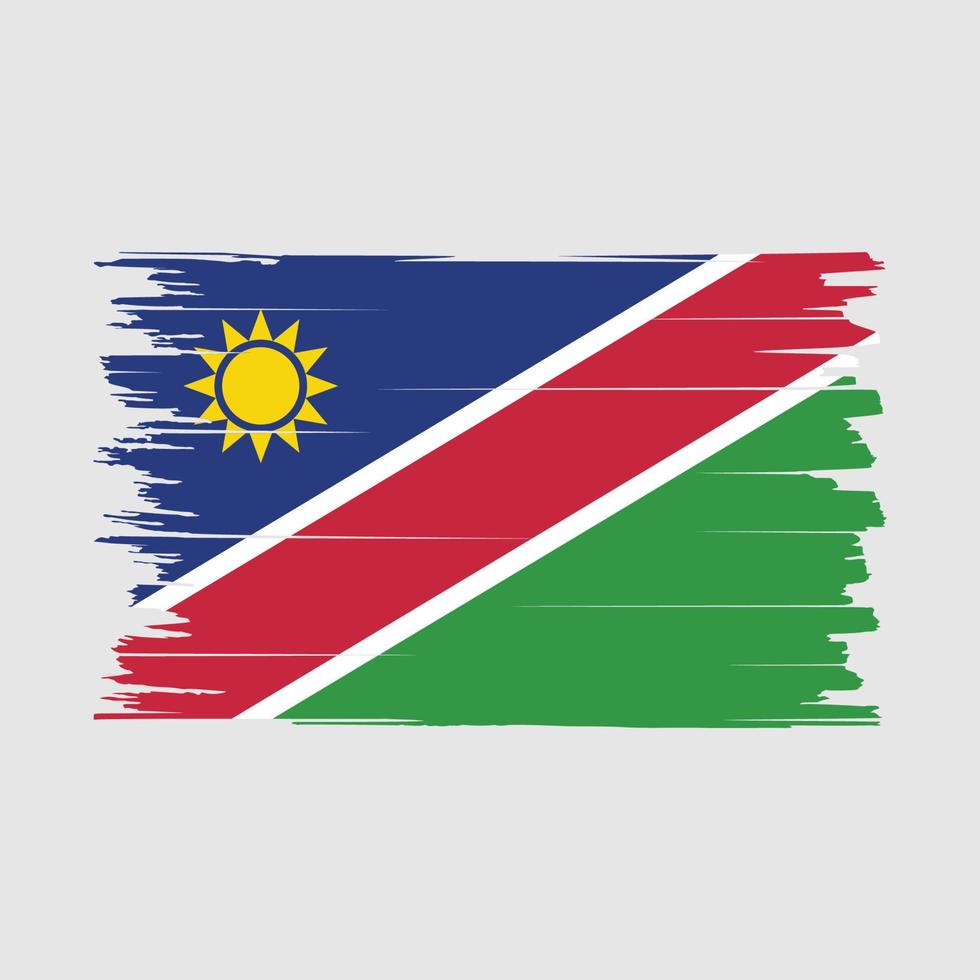 vector de pincel de bandera de namibia