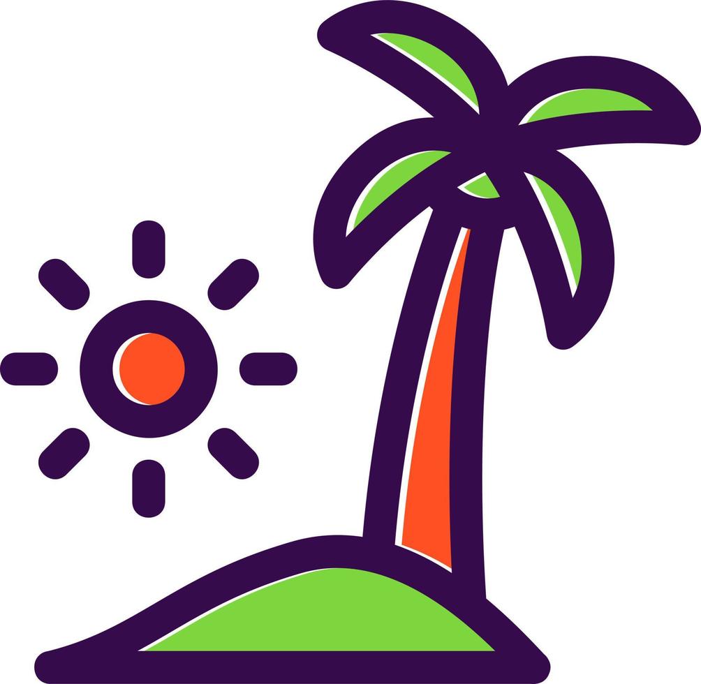 icono de glifo de paisaje de playa vector