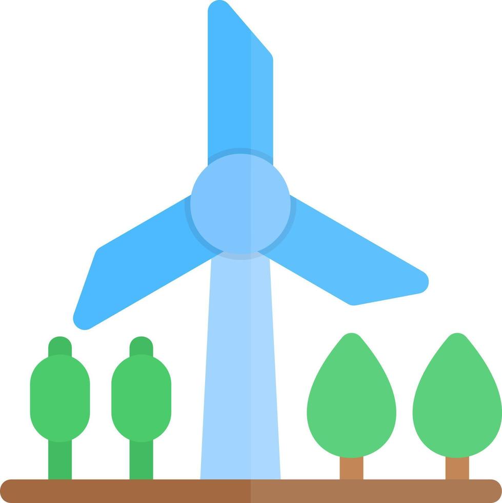 Windmill Landscape Glyph Icon vector