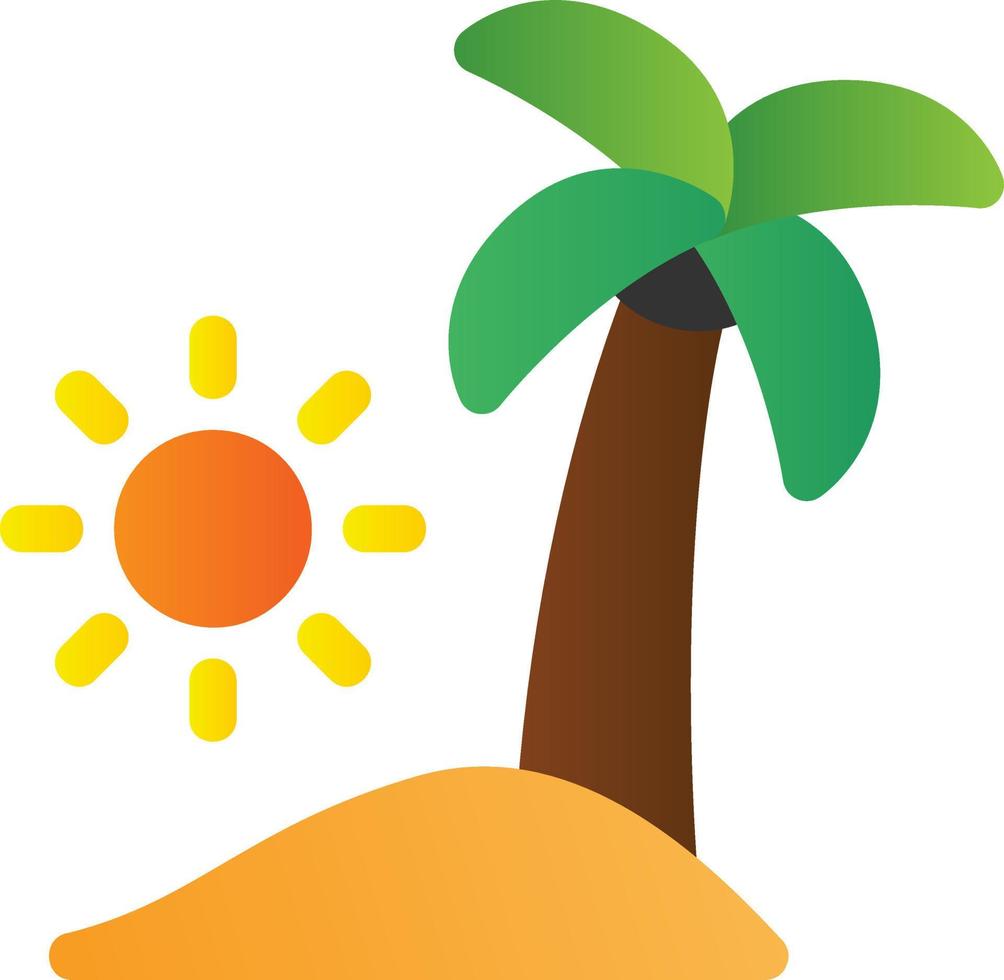 icono de glifo de paisaje de playa vector