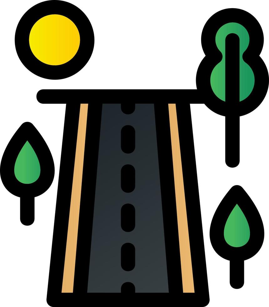 Road Landscape Glyph Icon vector