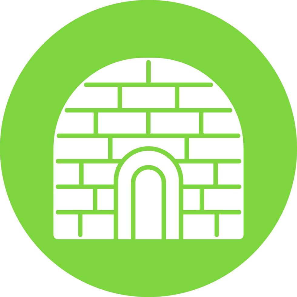 Igloo Landscape Glyph Icon vector