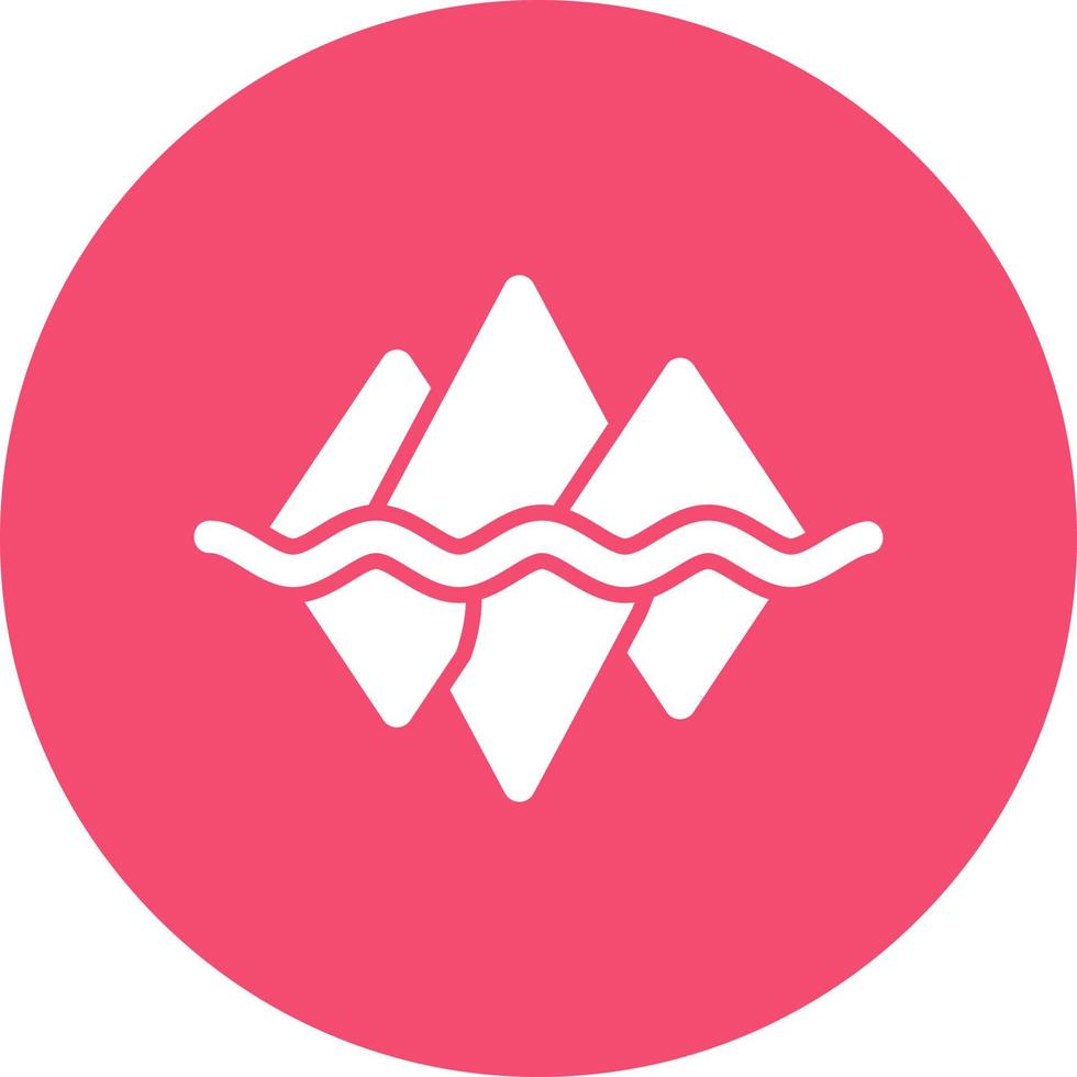 Iceberg Landscape Glyph Icon vector