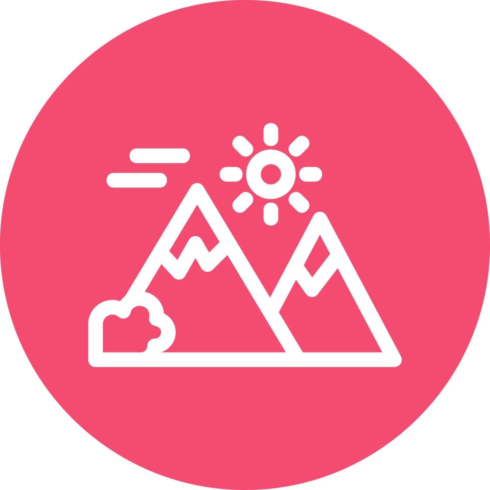 Mountains Landscape Glyph Icon vector