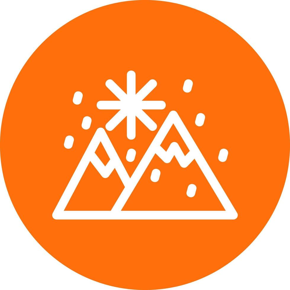 Snow Landscape Glyph Icon vector