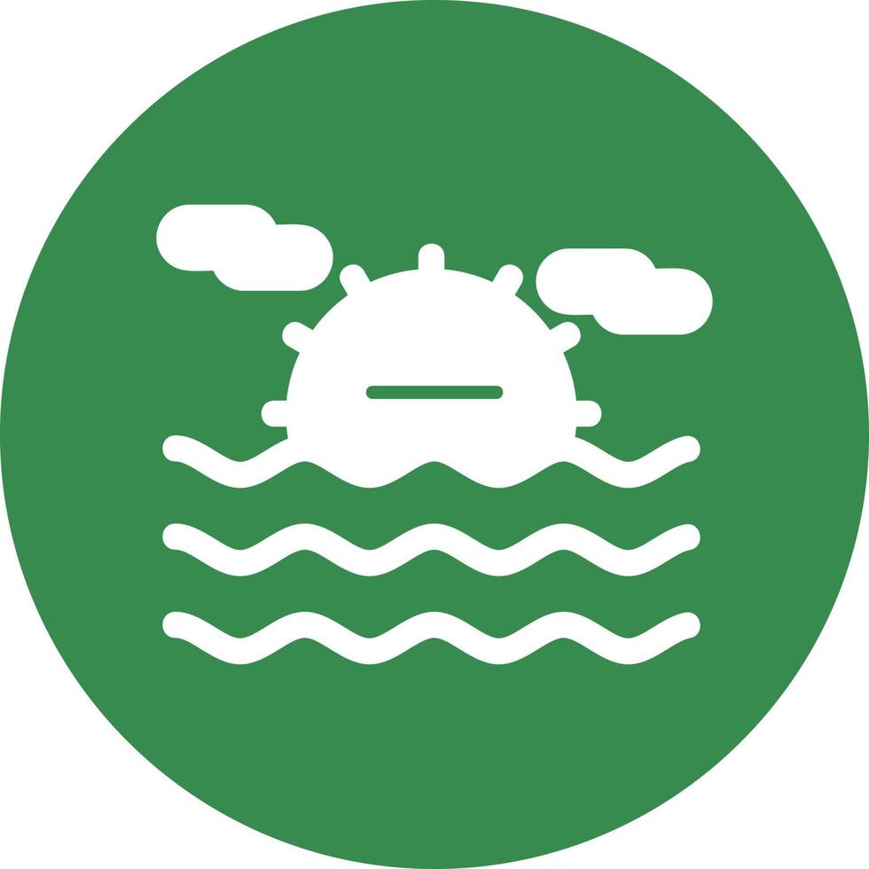 Sea Landscape Glyph Icon vector