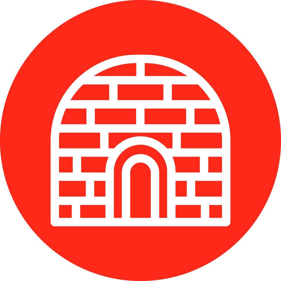 Igloo Landscape Glyph Icon vector