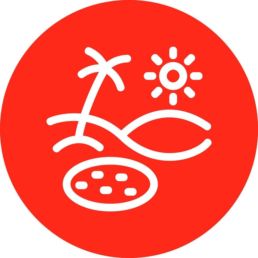 Oasis Glyph Icon vector