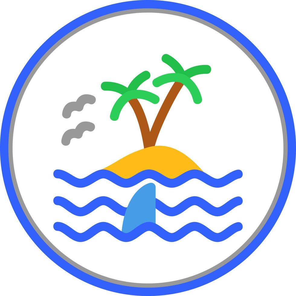 Island Landscape Glyph Icon vector